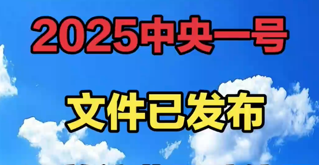 2025年中央一号文发布！